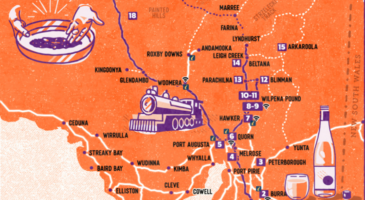 Südaustralien Explorers Way Routenausschnitt Foto SATC